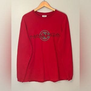 Vintage Nautica Made In The USA Tag Long Sleeve Tee Size Medium Adult
